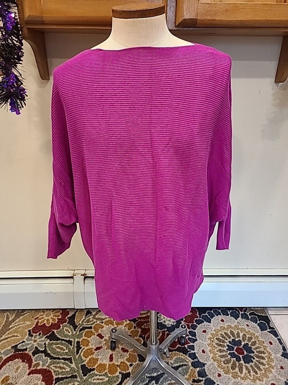 Lauren Ralph Lauren Sweater Womens 3X Pink V Neck Cable Knit Tennis Cricket